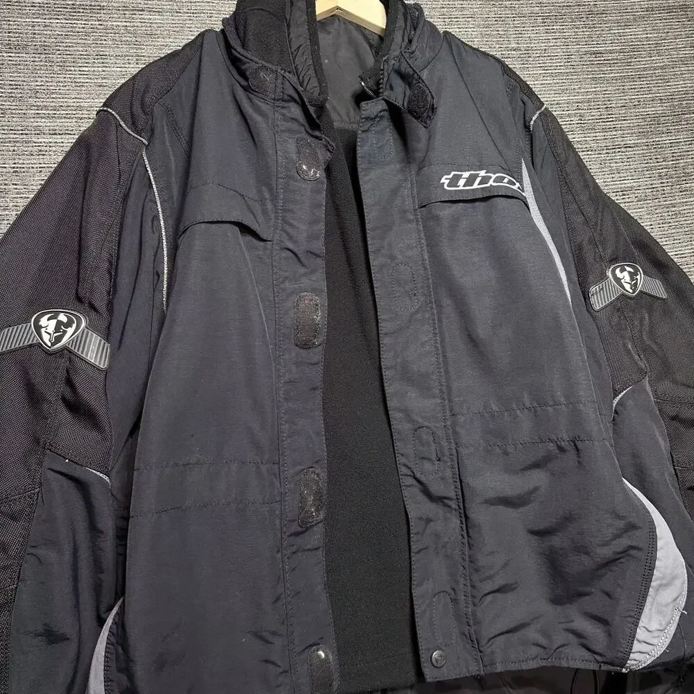 Thor Ride 2 Jacket Men's XL Black Vintage Full Zip Y2K Motocross Lining